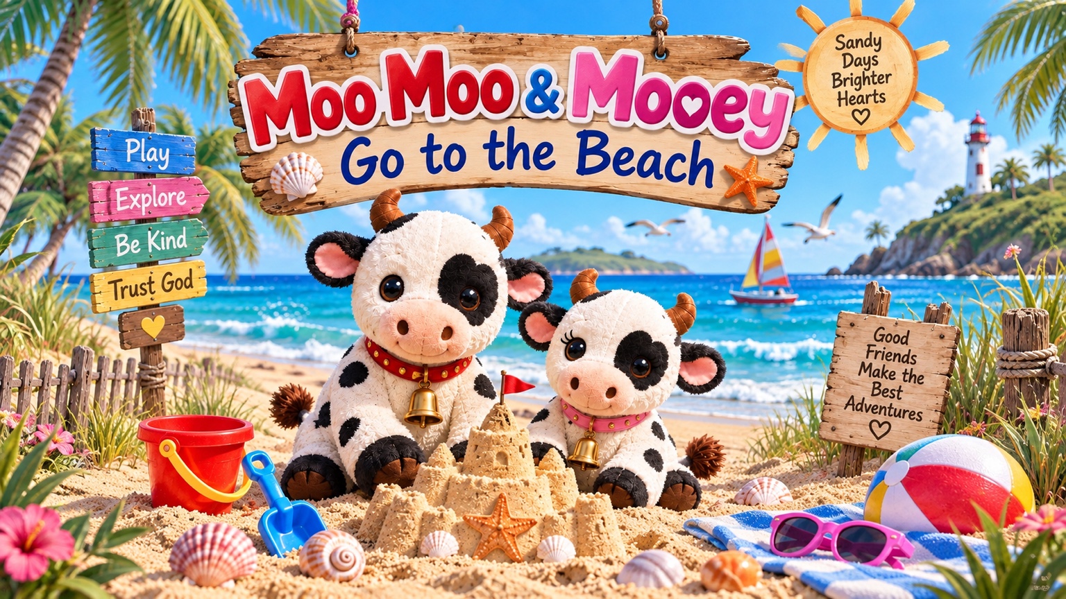 Moo Moo and Mooey Go to the Beach cover